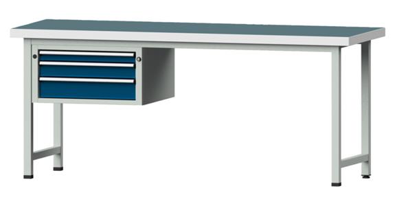 Kombiwerkbank 2000x700x850mm Modell 522V Universal-Platte RAL7035/5010