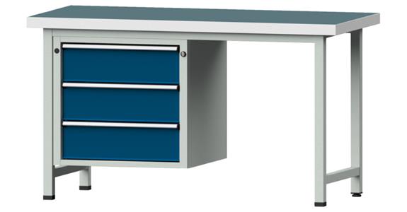Kombiwerkbank 1500x700x850mm Modell 706V Universal-Platte RAL7035/5010