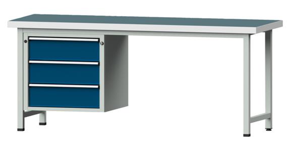 Kombiwerkbank 2000x700x850mm Modell 726V Universal-Platte RAL7035/5010