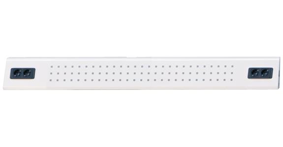 Energieleiste 1500x90x170mm RAL7035 lichtgrau 2xDoppel-Schukosteckdose 230V/50Hz