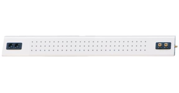 Energieleiste 2000x90x170mm RAL7035 2xSchukosteckdose 230V/2xKupplung Druckluft