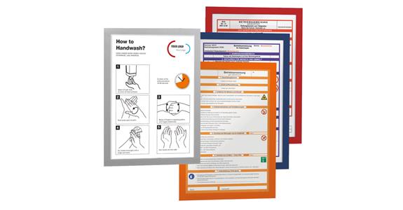 Informationsrahmen selbstklebend A4 rot Pack = 2 Stück