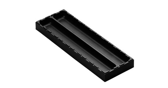 Multi-Box ABS-Kst schwarz 2 getrennte Mulden 24x96x288 mm