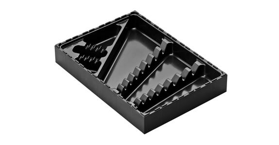 Werkzeugaufnahme ABS Gabel-/Gabelringschlüsselbox 12 Steckplätze 48x240x336 mm
