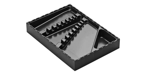Werkzeugaufnahme ABS Doppelringschlüsselbox 10 Steckplätze 48x240x336 mm