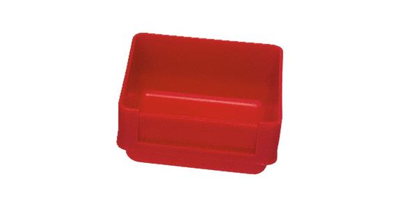 Kleinteilekästen 75x75mm rot schlagfestes Polystyrol Kastenhöhe 28 Pack=16Stück