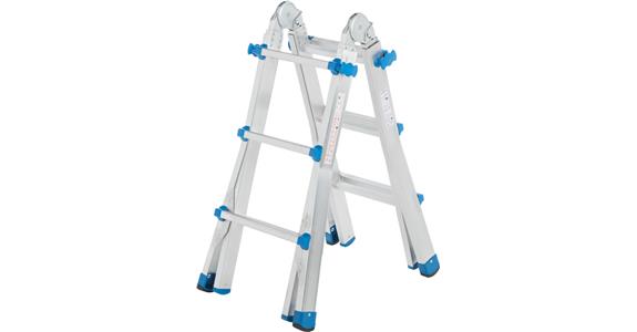 ATORN Alu-Teleskopleiter 4x3 mit Drahtbügelgelenk