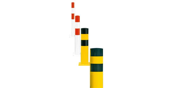 Rammschutz-Poller gelb/schwarz für Innen- und Außenbereich Ø 273 mm Höhe 1200 mm