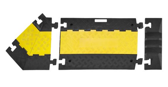 Kabelbrücke Winkelstück rechts 3 Kanäle 600x500/200x75 mm