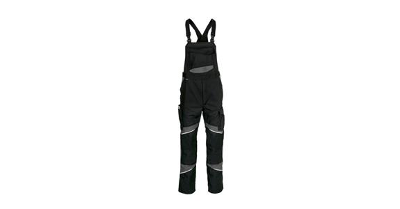 Latzhose ACTIVIQ cotton+ schwarz/anthrazit Gr.98