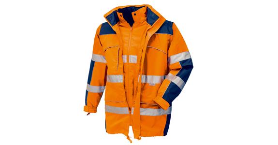 Warnschutz-Parka Toronto orange/marine Gr.M