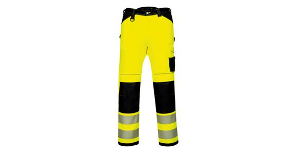 Warnschutz-Bundhose PW3 gelb/schwarz Gr.28 in (EU-Gr.44)