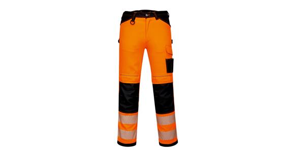 Warnschutz-Bundhose PW3 orange/schwarz Gr.34 in (EU-Gr.50)