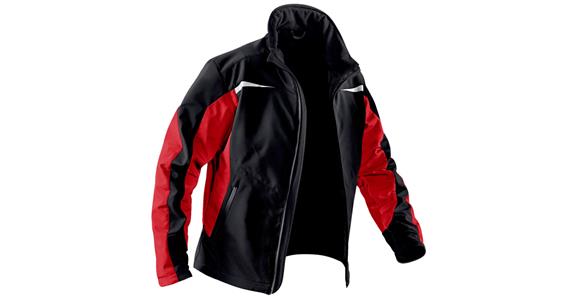 Softshell-Jacke Light schwarz/rot Gr.XL