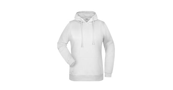 Kapuzen-Sweatshirt Damen weiß Gr.XS