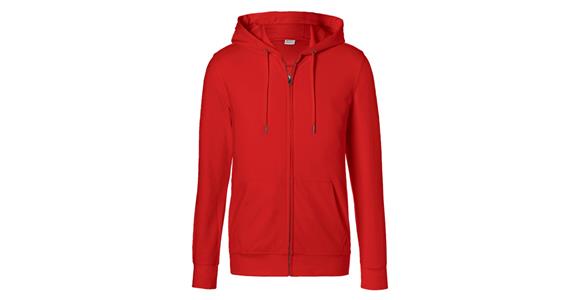 Kapuzen-Sweatjacke mittelrot Gr.L
