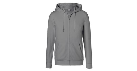 Kapuzen-Sweatjacke mittelgrau Gr.M