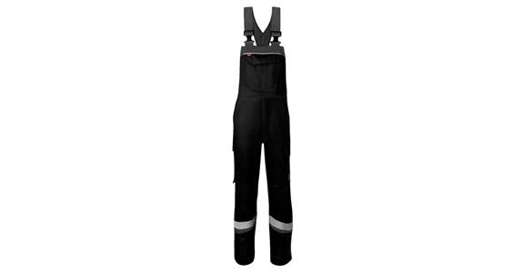 Latzhose 5safety Image Kl. 1 schwarz/grau Gr.62