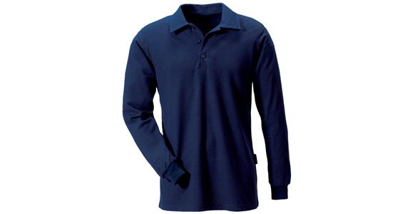 Poloshirt langarm flammhemmend marine Gr.S