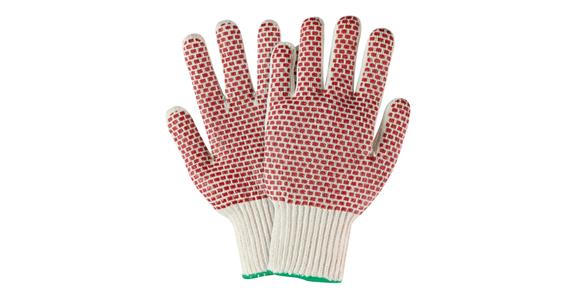 Baumwoll-Grobstrickhandschuh Nitril-Blockbeschichtung Pack= 12 Paar für Damen