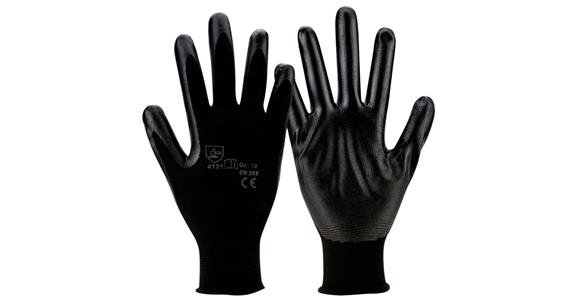 Polyamid-Strickhandschuh Nitril Black VE=12 Paar Gr.10