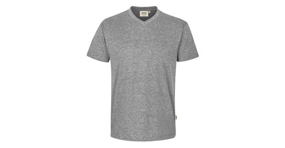 V-Shirt Classic grau meliert L