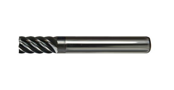 VHM-Schaftfräser DIN6527 6Schneiden DIN6535HA TiAlN lang Rechtsdrall ca.45° 6mm