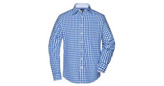 Kariertes Hemd royal/weiß Gr.M