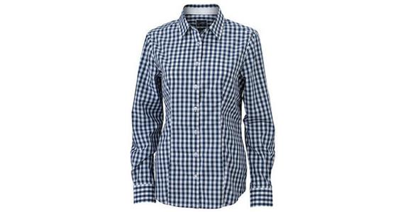 Hemd Damen kariert navy/weiß Gr.L