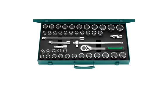 Steckschlüssel 1/2' 45-teilig Doppelsechskant