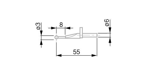 TESA Messeinsatz aus VHM-3 mm Kugeldurchmesser
