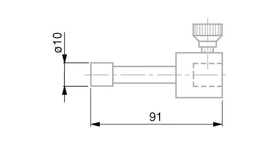 TESA Messeinsatz mit zylindrischer Messfläche 10 mm