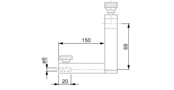 TESA Messeinsatzträger für Messtiefen bis 185 mm