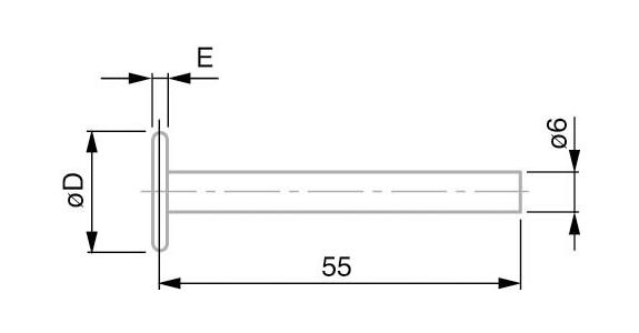 TESA Messeinsatz mit Hartmetall-Scheibe 14 mm