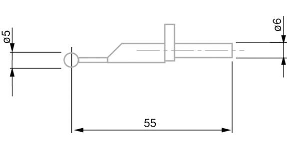 TESA Messeinsatz mit Hartmetall-Kugel 5 mm
