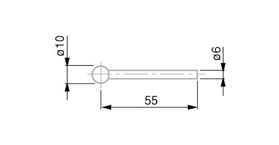 TESA Messeinsatz mit Hartmetall-Kugel 10 mm
