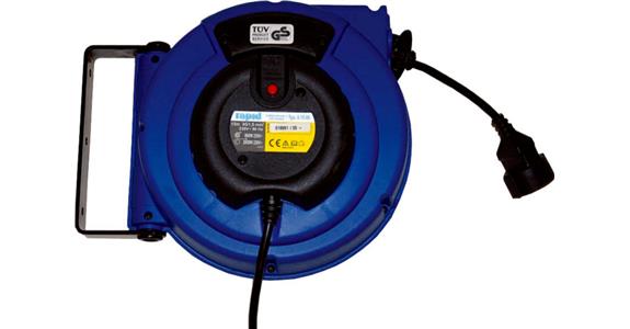 Automatischer Kabelaufroller IP20 230 V Kabel H05 VV F3 G 1,5 mm2 Länge 25 m