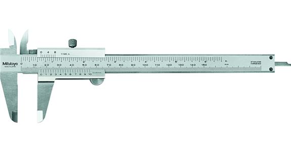 Präzisions-Taschenmessschieber 0-150 mm/0-6 inch m. Feststellschraube 0,05mm