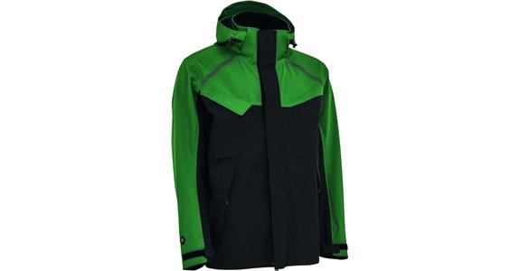 Regenschutzjacke mit Stretch grün/schwarz Gr. 4XL