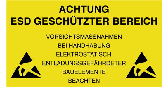 EPA/ESD-Bereichsschild (Aufkleber) PVC-Folie, 300x500 mm