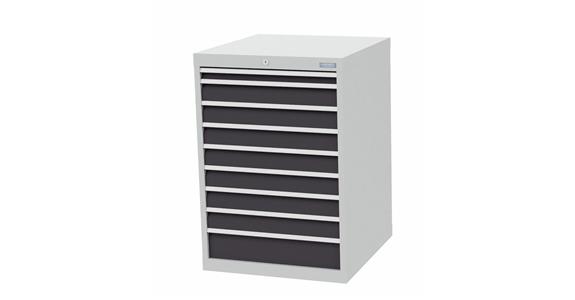 Schubladenschrank B705xT736xH1019mm 9 Schubladen 50-150 mm RAL7035/7016
