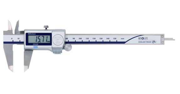 Messschieber IP67 digital 150mm, Datenausgang, flach, Antriebsrad