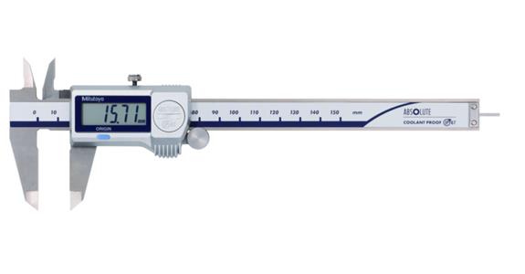Messschieber IP67 digital 150mm, Datenausgang, rund, Antriebsrad