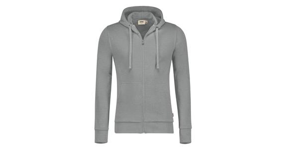 Kapuzen-Sweatjacke Premium grau meliert Gr. 2XL