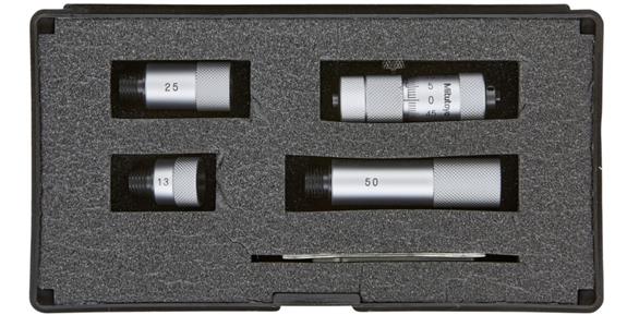 2-Punkt-Innenmessschraubensatz 50-150mm mit HM-Messflächen und 3 Verlängerungen