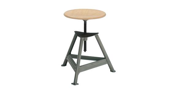 LIZZARD Werkstatt-Hocker 3-beinig höhenverst. RAL 7021