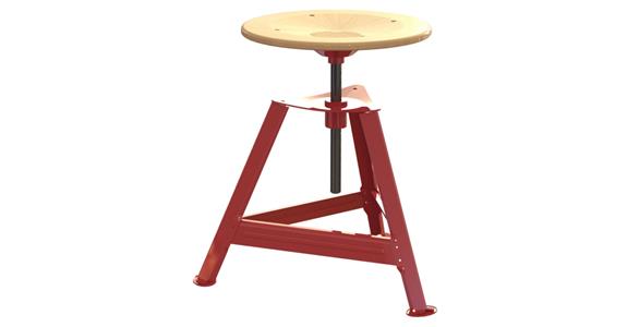LIZZARD Werkstatt-Hocker 3-beinig höhenverst. RAL 3002