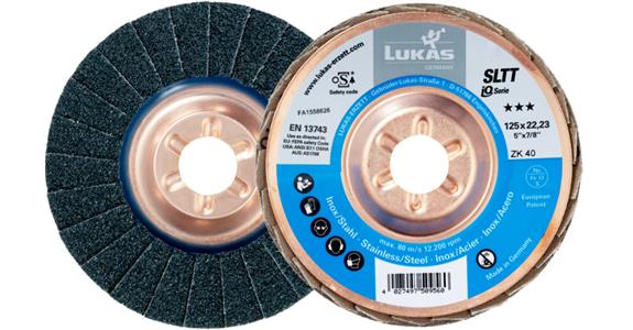 Lamellenschleifscheibe Ø 115 mm Gerade Zirkonkorund Korn 40