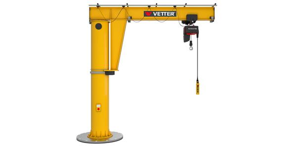 Säulenschwenkkran M 250kg, 4,0m + Verbundanker-System + Elektrokettenzug