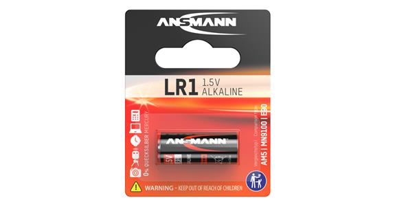 Alkaline Batterie LR1 Pack = 1 Stück